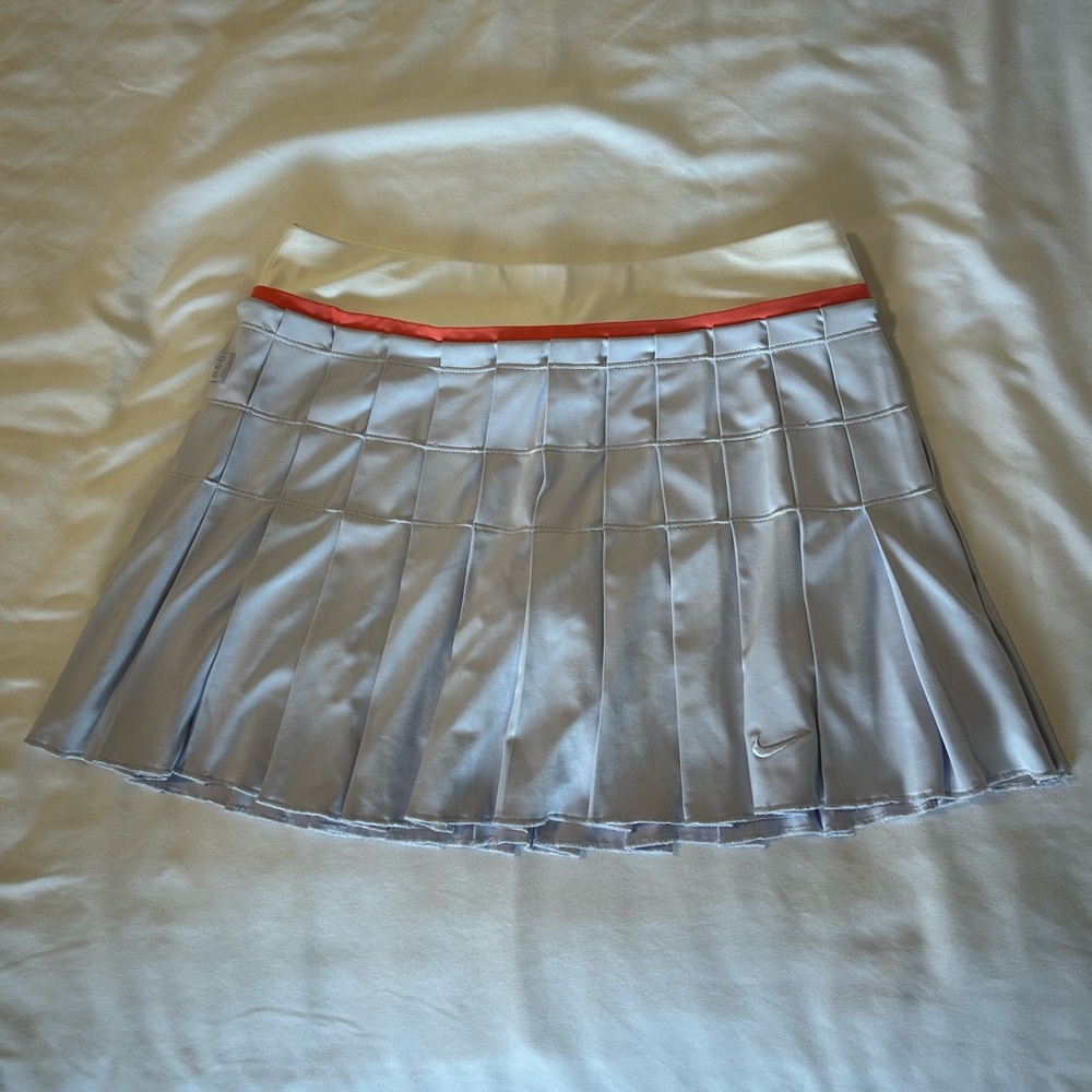 Nike Light Purple and White Pleated Tennis Skirt